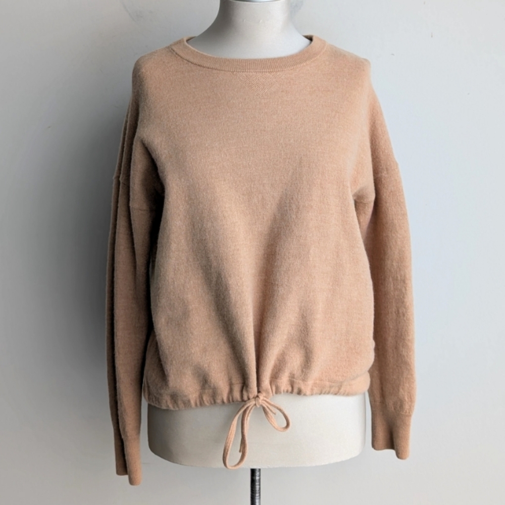 Nicole Miller 100% Merino Wool Tan Sweater